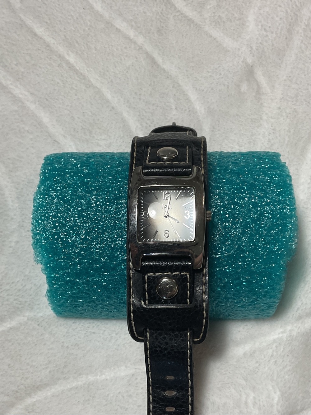 Vintage watch with genuine leather strap